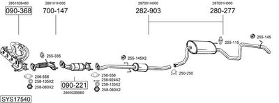 Изпускателна система BOSAL SYS17540