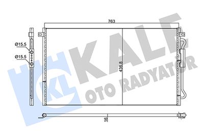 Конденсатор, кондиционер KALE OTO RADYATÖR 352635 для CHRYSLER VOYAGER