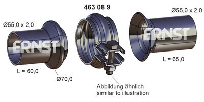 SET REPARATIE TEAVA DE EVACUARE ERNST 463089