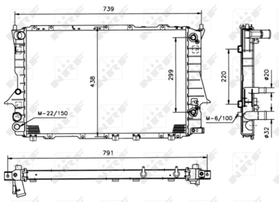 Радиатор, охлаждение двигателя WILMINK GROUP WG1721602 для AUDI A6