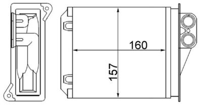 Kachelradiateur, interieurverwarming - AH168000S - MAHLE