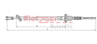Трос, управление сцеплением METZGER 18.3500 для DAEWOO MATIZ