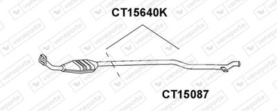 Катализатор VENEPORTE CT15640K для CITROËN C15