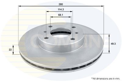 Brzdový kotouč COMLINE ADC0252V