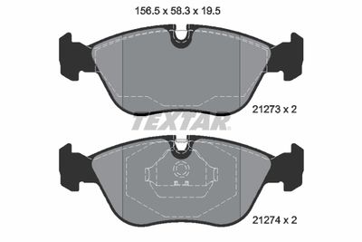 Комплект тормозных колодок, дисковый тормоз TEXTAR 2127304 для VOLVO 850