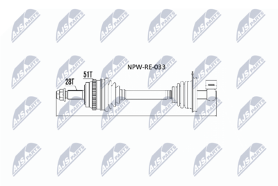 Wał napędowy NTY NPW-RE-033