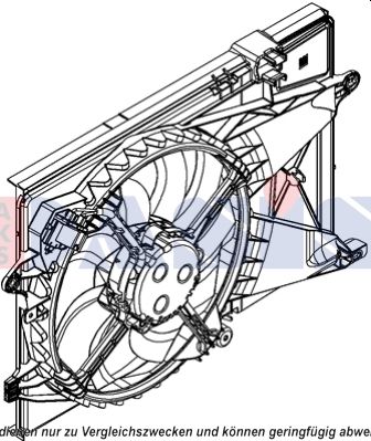 AKS DASIS 528050N Вентилятор системы охлаждения двигателя  для CHEVROLET AVEO (Шевроле Авео)