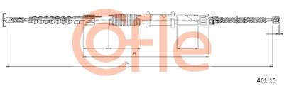 COFLE 92.461.15 Трос ручного тормоза  для ALFA ROMEO 145 (Альфа-ромео 145)