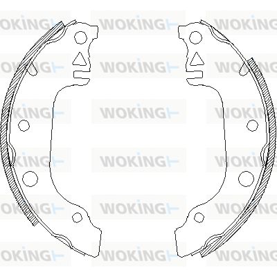WOKING Z4029.00 Ремкомплект барабанных колодок для DAF CF FAR 370 WOKING Z4029.00 Ремкомплект барабанных колодок для DAF CF FAR 370