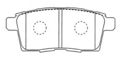 Комплект тормозных колодок, дисковый тормоз ASVA AKD-5814 для MAZDA CX-7