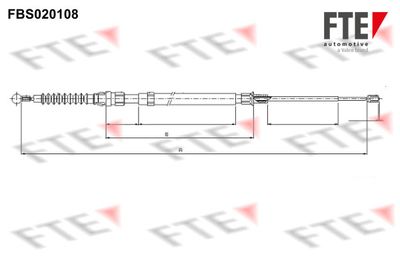 Тросик, cтояночный тормоз FTE 9250012 для AUDI TT
