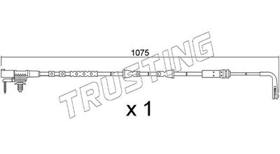 Styk ostrzegawczy, zużycie okładzin hamulcowych TRUSTING SU.390
