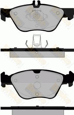 Комплект тормозных колодок, дисковый тормоз Brake ENGINEERING PA1106 для CHRYSLER CROSSFIRE