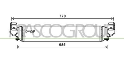 PRASCO FT060N001 Интеркулер  для FIAT 500X (Фиат 500x)