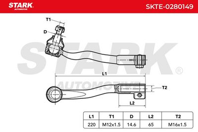 накрайник на напречна кормилна щанга STARK SKTE-0280149