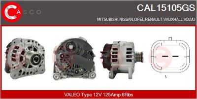 GENERATOR / ALTERNATOR CASCO CAL15105GS