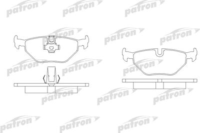 PATRON PBP1075 Тормозные колодки и сигнализаторы  для BMW 5 (Бмв 5)