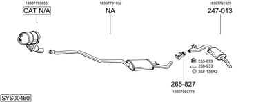 Изпускателна система BOSAL SYS00460