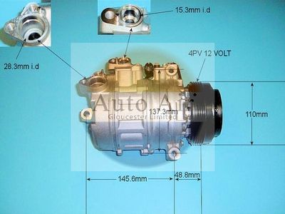 Compressor, air conditioning Auto Air Gloucester 14-6466P