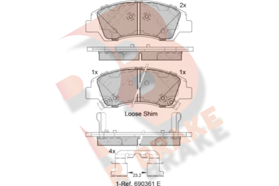 R BRAKE RB2178 Тормозные колодки и сигнализаторы для HYUNDAI i10 III (AC3, AI3) 1.0 MPi R BRAKE RB2178 Тормозные колодки и сигнализаторы для HYUNDAI i10 III (AC3, AI3) 1.0 MPi