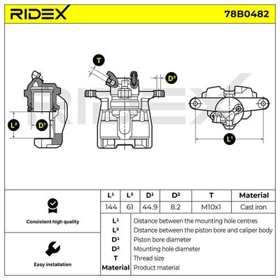 спирачен апарат RIDEX