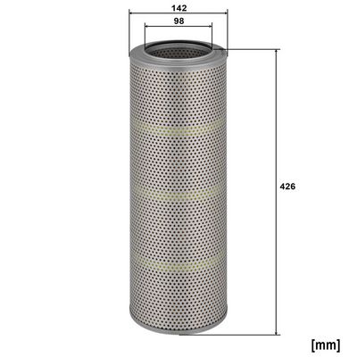 Hydraulisch filter (patroon) past: FENDT 9460R CATERPILLAR 213B, 214B, 214BFT, 224B, 311, 311B, 311C, 311CU, 312, 312B, 312BL, 312C, 312CL, 312D2 GC, 312D2 L, 314C, 314C CR, 315, 315B, 315BL, 315C