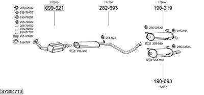 SISTEM DE ESAPAMENT BOSAL SYS04713