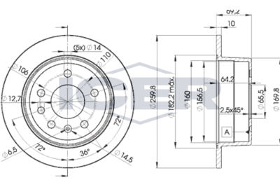 спирачен диск ICER 78BD9105-2