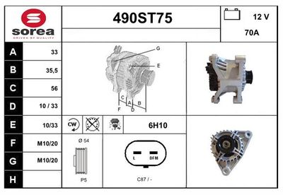 STARTCAR 490ST75 Генератор для OPEL CORSA D Фургон/хетчбэк (S07) 1.2 (L08) STARTCAR 490ST75 Генератор для OPEL CORSA D Фургон/хетчбэк (S07) 1.2 (L08)