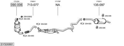 SISTEM DE ESAPAMENT BOSAL SYS00881