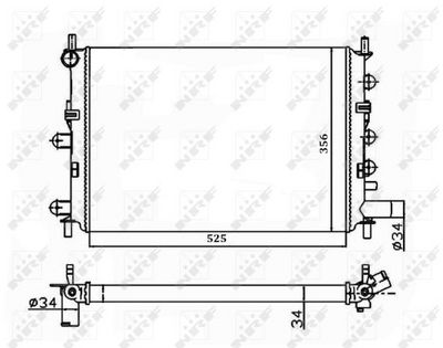 Radiator, engine cooling 514436A