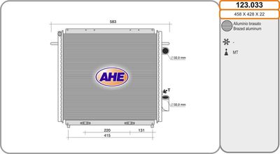 AHE 123.033 Крышка радиатора  для RENAULT EXPRESS (Рено Еxпресс)