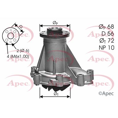 Water Pump, engine cooling APEC AWP1357