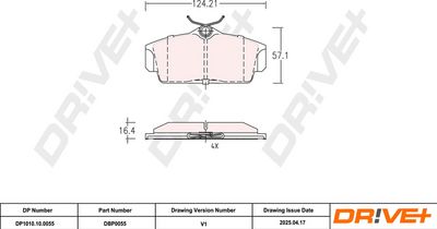 BREMSBELAGSATZ SCHEIBENBREMSE DR!VE+ DP1010100055 5