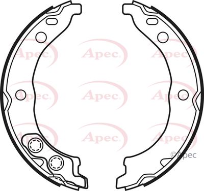 Brake Shoe Set, parking brake APEC SHU696