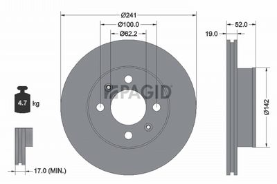 спирачен диск PAGID 54285NC
