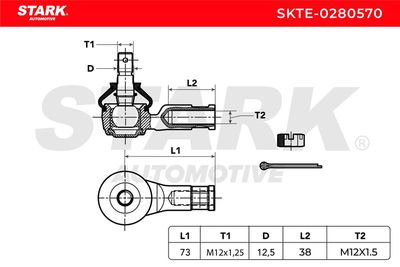 накрайник на напречна кормилна щанга STARK SKTE-0280570