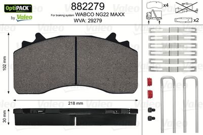 Brake pad set, disc brake