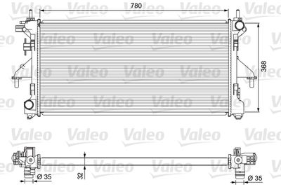 VALEO 701727 Радиатор охлаждения двигателя  для CITROËN JUMPER (Ситроен Жумпер)