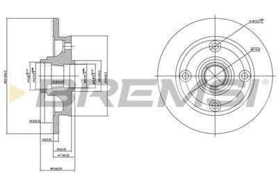 BREMSI CD6651S Тормозные диски  для MAZDA 323 III (BF) 1.6 GT