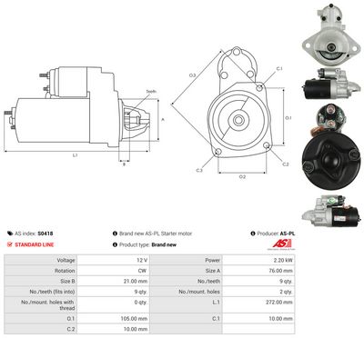 STARTER AS-PL S0418 4