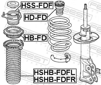RULMENT SARCINA AMORTIZOR FEBEST HBFD 1