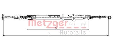 METZGER 631.10 Трос ручного тормоза  для FIAT PALIO (Фиат Палио)