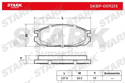Комплект тормозных колодок, дисковый тормоз Stark SKBP-0011213 для NISSAN VANETTE