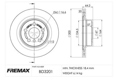 FREMAX BD-3201 Гальмівні диски 