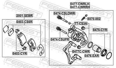 ETRIER FRANA FEBEST 0477CWRLH 1