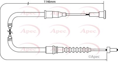 APEC Cable Pull, parking brake CAB1473
