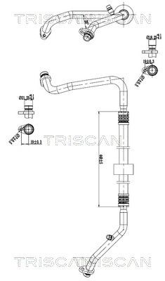 тръбопровод за високо налягане/вакуум, климатизация TRISCAN 9010 25046