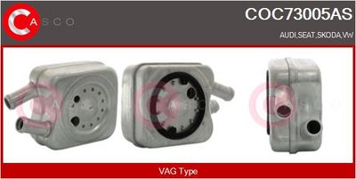 Olejový chladič, motorový olej CASCO COC73005AS