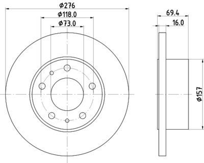 HELLA 8DD 355 107-411 Гальмівні диски для IVECO (Ивеко)